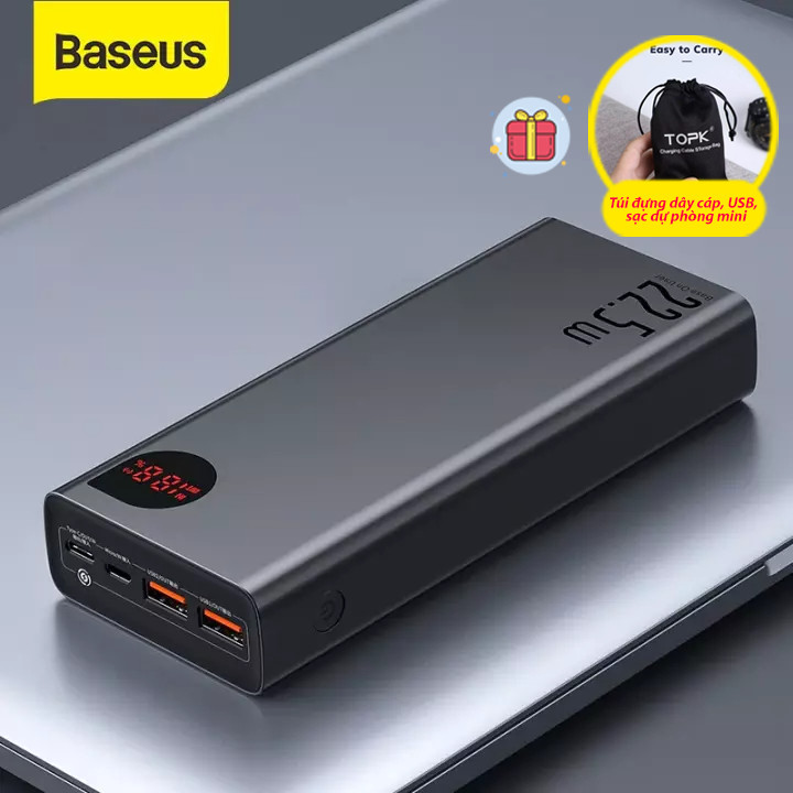 (Hàng chính hãng) Pin sạc dự phòng Baseus dung lượng 30000mAh, sạc nhanh 22.5W công nghệ QC, PD cho iPhone, Samsung, Xiaomi, Huawei,...