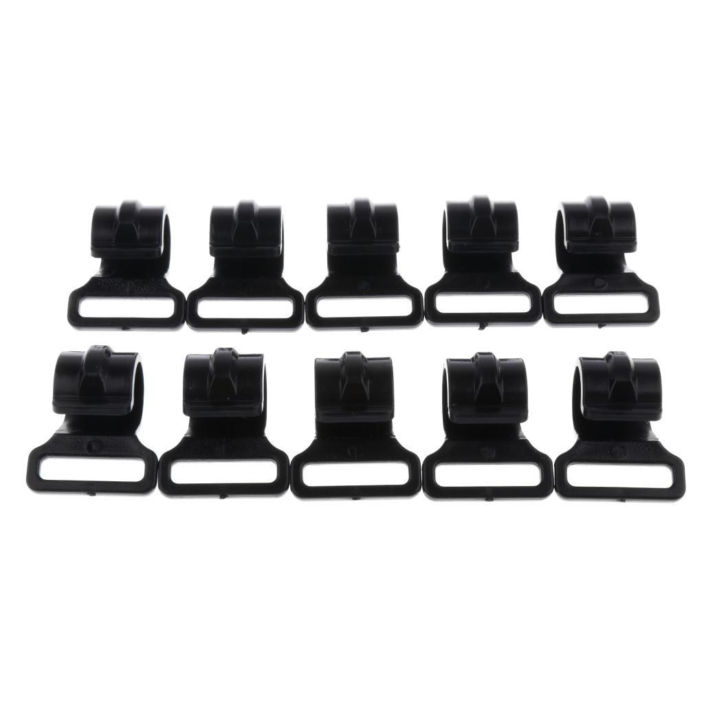 30 Pieces Camping Tent Clips Accessories Tent Hook Clamp Tool Durable Black 2.5cm