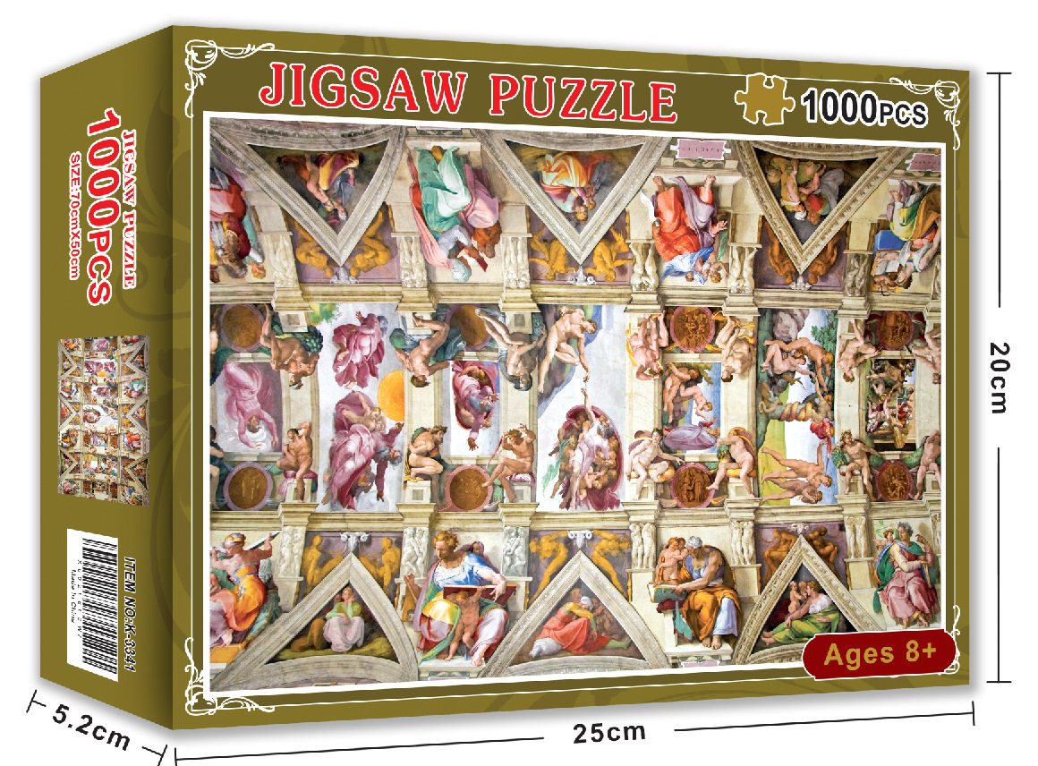 Bộ Tranh Ghép Xếp Hình 1000 Pcs Jigsaw Puzzle (Tranh ghép 70*50cm) Tranh Tường Nhà Thờ Bản Thú Vị Cao Cấp