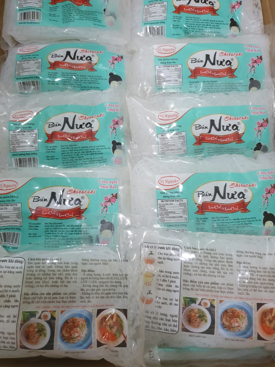 Combo 2 Gói Miến Nưa 3 Gói Bún Nưa Vị Nguyên 240Gram