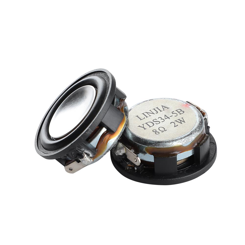 AIYIMA 2 Chiếc 34MM Loa Mini 8 Ohm 2W Từ Tính Toàn Tần Số Loa Âm Thanh Lưu Vực Nhôm viền Cao Su Loa