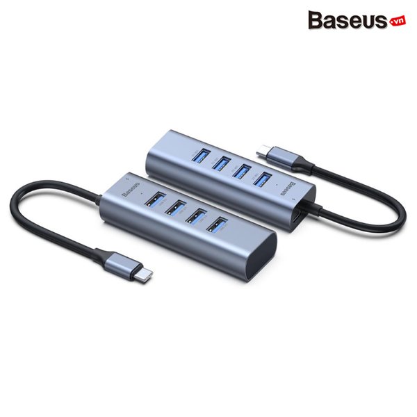 Hub chuyển Baseus Enjoy Series Type C to 4 Port USB 3.0 + Type C PD (intelligent HUB Adapter)- Hàng nhập khẩu