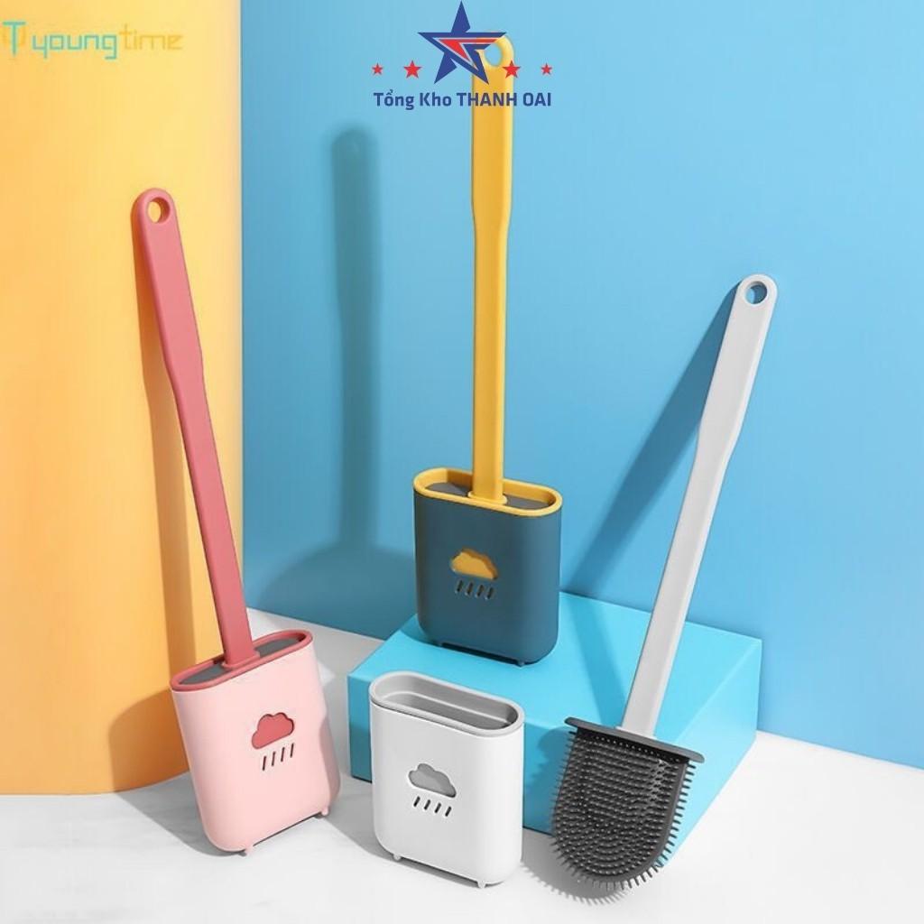 Chổi cọ nhà vệ sinh bồn cầu toilet silicon thông minh - cây cọ bồn cầu chà nhà tắm tiện dụng