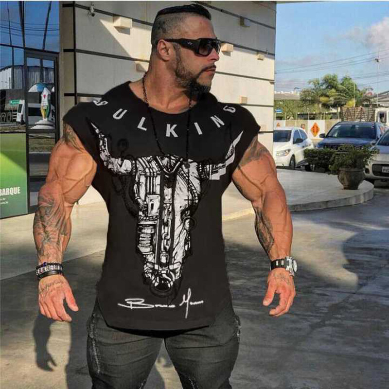 Cộc tay gym nam Bulking đầu trâu - Mẫu áo dành cho những anh chàng mê thể thao - Khoe body cực chất