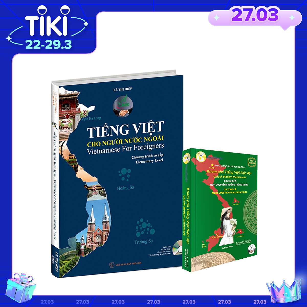 Combo Bộ sách Tiếng Việt cho người nước ngoài chương trình Sơ cấp và Khám phá tiếng Việt hiện đại