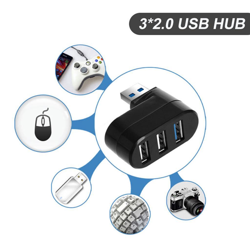 2X 3Ports USB 3.0 USB 2.0 HUB Adapter USB Hub Splitter for Air Pro PC Black