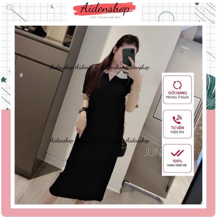 Váy bầu thu đông Aidenshop đầm bầu bầu thời trang len công sở