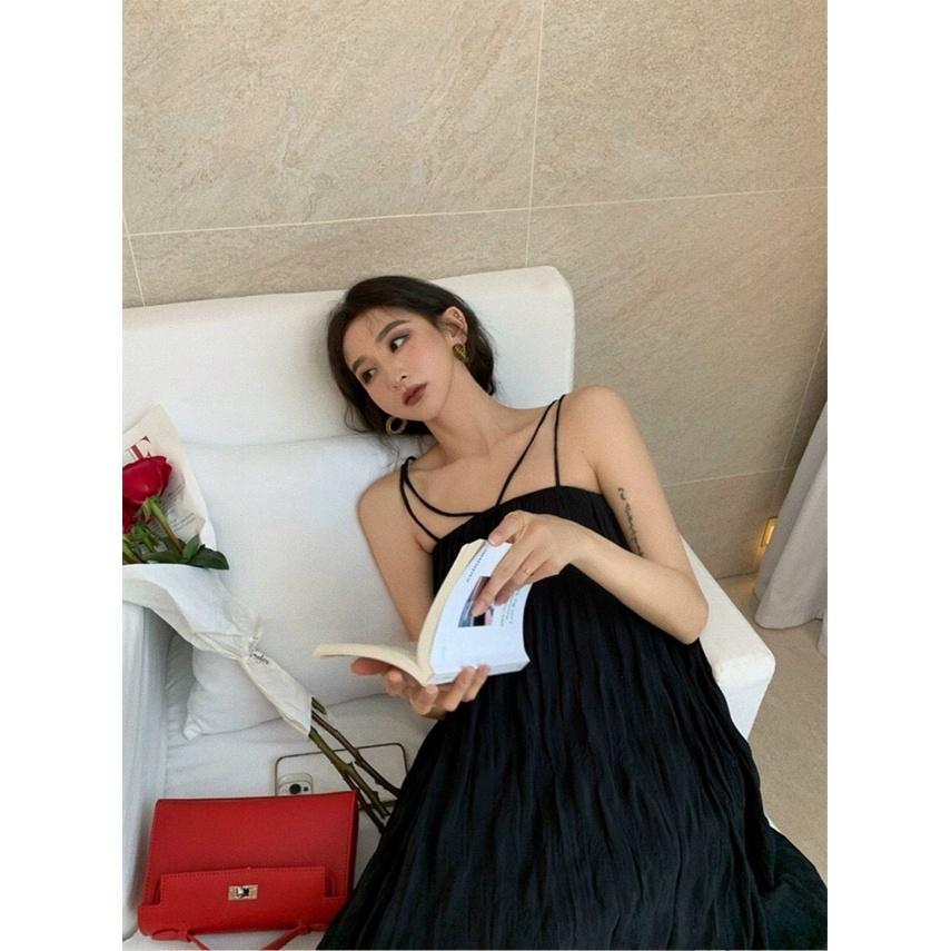 ĐẦM MAXI 2 DÂY XẾP LY NHẸ FORM RỘNG CỰC ĐÁNG IU LUN CÁC NÀNG ƠI