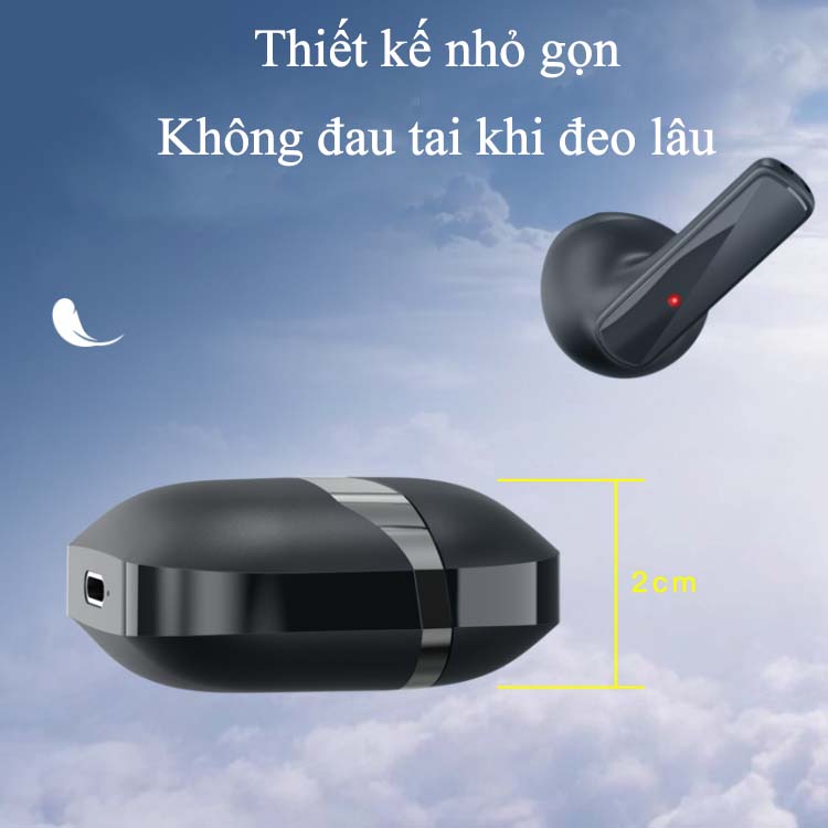 Tai Nghe Bluetooth Gaming Có Mic Chống Ồn Thế Hệ Mới Air1 Tai Nghe Nhét Tai Không Dây Chơi Game Kiểu Dáng Thể Thao Bluetooth 5.1 Cảm Ứng Vân Tay Pin Siêu Trâu - ML002