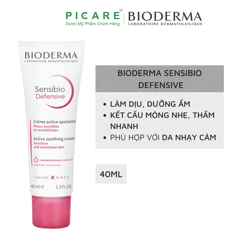 Kem Dưỡng Ẩm Và Làm Dịu Da Dành Cho Da Nhạy Cảm Bioderma Sensibio Defensive 40ml