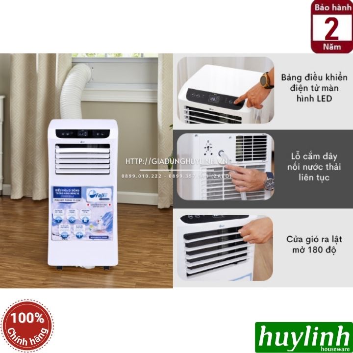 Máy lạnh - điều hoà di động Fujie MPAC10 - Công suất 10000BTU (1HP) [17-22m2] - Máy lạnh mini - Hàng chính hãng