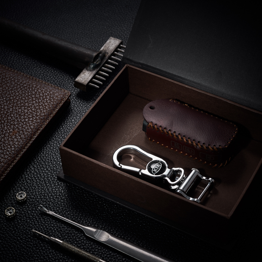 Bao Da Chìa Khóa dành cho Ô Tô KIA Cerato 2019 Da Bò Dạng Hộp