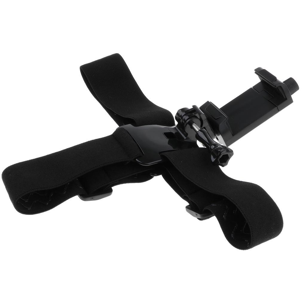 Cell Phone Head Mount Headband Mobile Phone Holder w/ Clip Universal Black