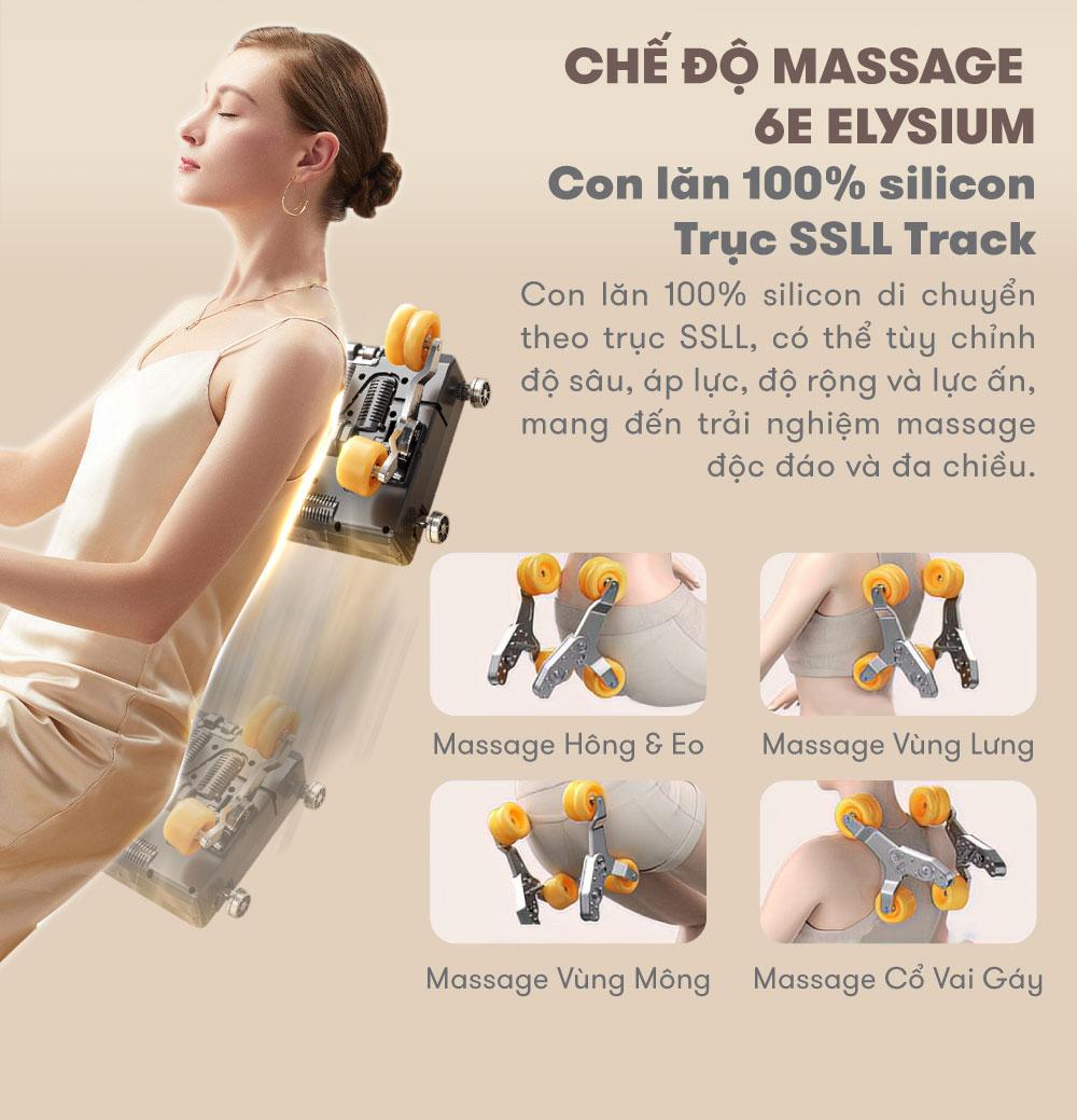 Ghế Massage Toàn Thân ELIP Ole (New) - Công Nghệ Massage 6E Elysium Cải Tiến, Massage Từ Tính Lòng Bàn Tay