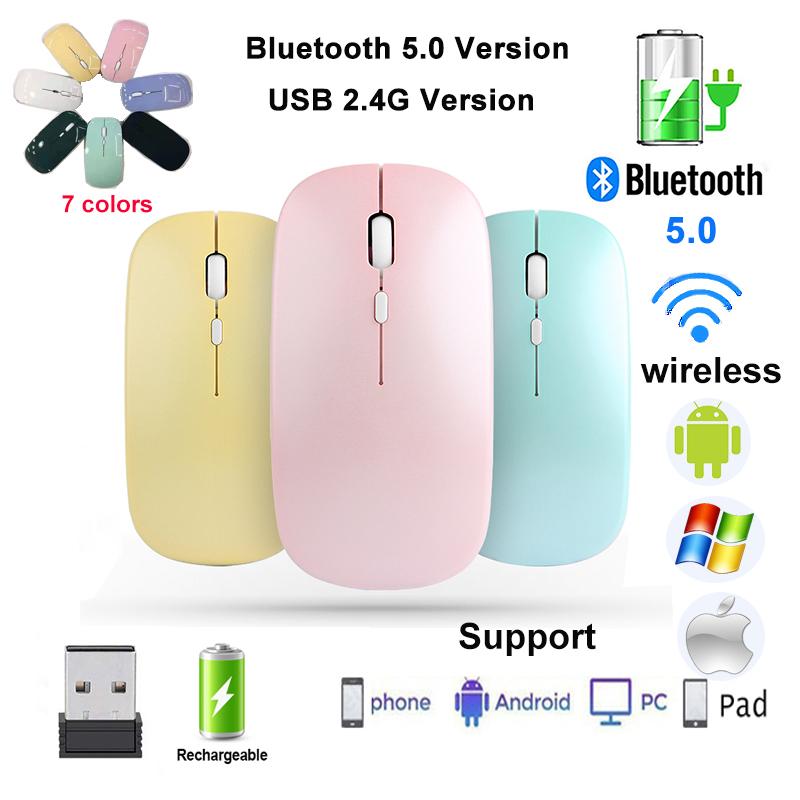 5.0 Chuột Không Dây Bluetooth Cho Apple Macbook Air Xiaomi Pro Chuột Cho Huawei Matebook Laptop Xách Tay Hỗ Trợ iPad IOS Android