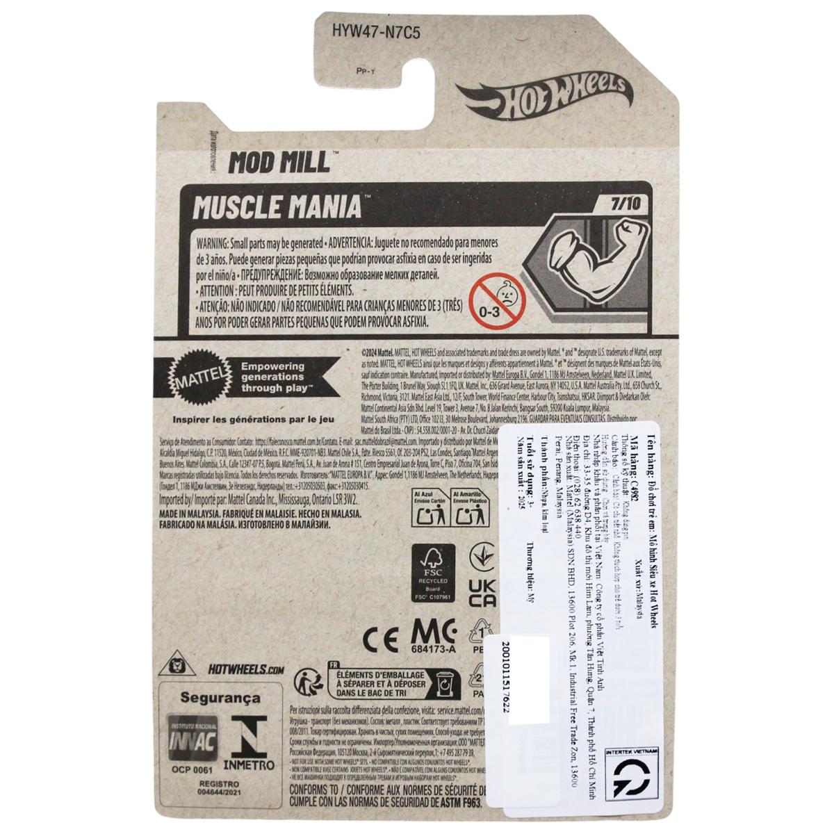 Siêu Xe Hot Wheels C4982 - 218/250 - Mod Mill