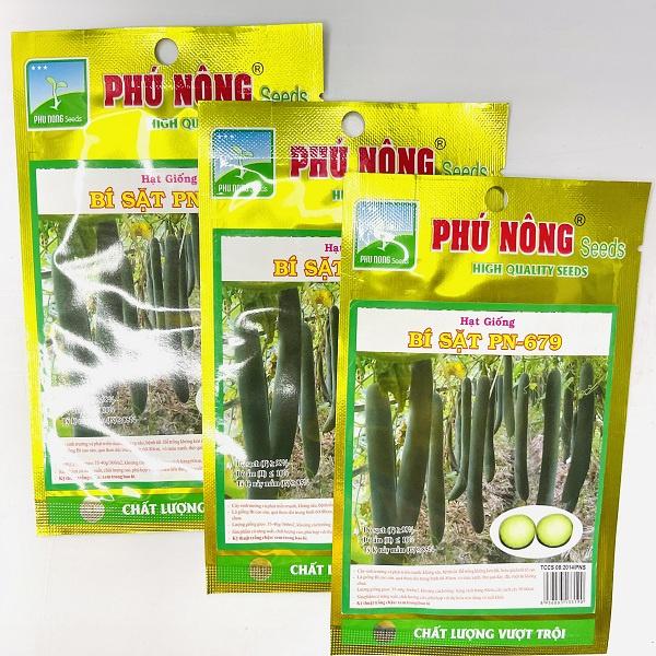 Hạt giống bí sặt PN 679 (hạt bí cao sản, quả thon dài trung bình 60-80cm, vỏ màu xanh, thịt quả dày, đặc ruột ăn không chua)