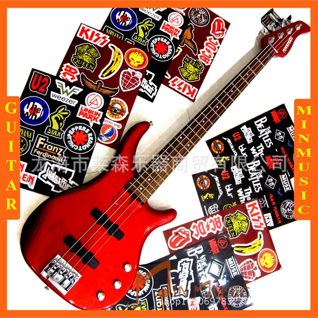 Dán trang trí đàn guitar sticker đủ loại