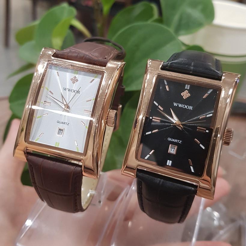 Đồng Hồ Nam Mặt Vuông Chống Nước Chống Xước Chính Hãng WWOOR Tony Watch 68