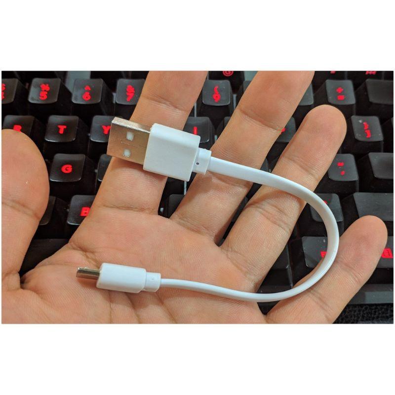 Cáp sạc micro USB loại ngắn 20 cm (dẹt) cao cấp