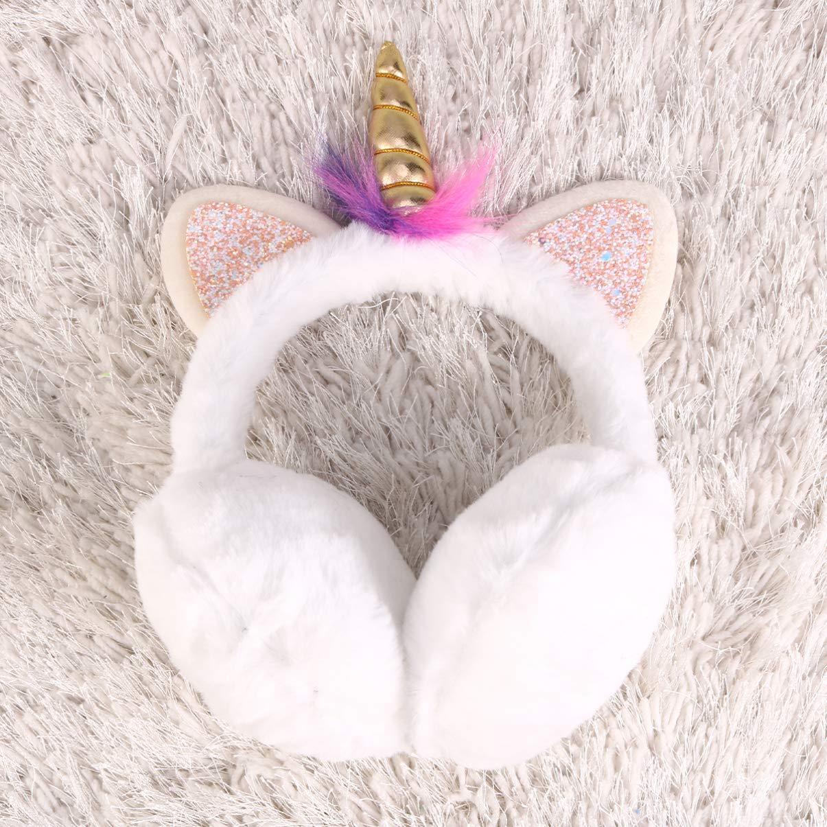 Girl bảo vệ tai cô gái kỳ lân sang trọng bảo vệ tai mũme dễ thương hoạt hình ấm tai cho các cô gái phụ nữ