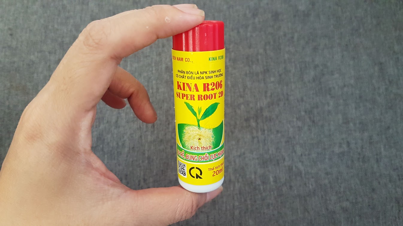 Phân bón NPK sinh học KINA R206 kích RA RỄ BUNG CHỒI cực mạnh Chai 20ml