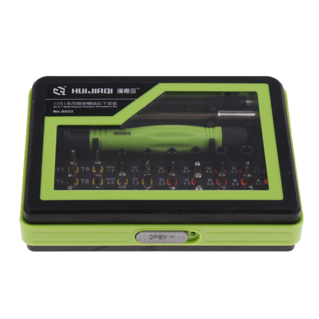 53In1 Opening Repair Tools Kit Screwdriver Accessories for Slotted/Phillips