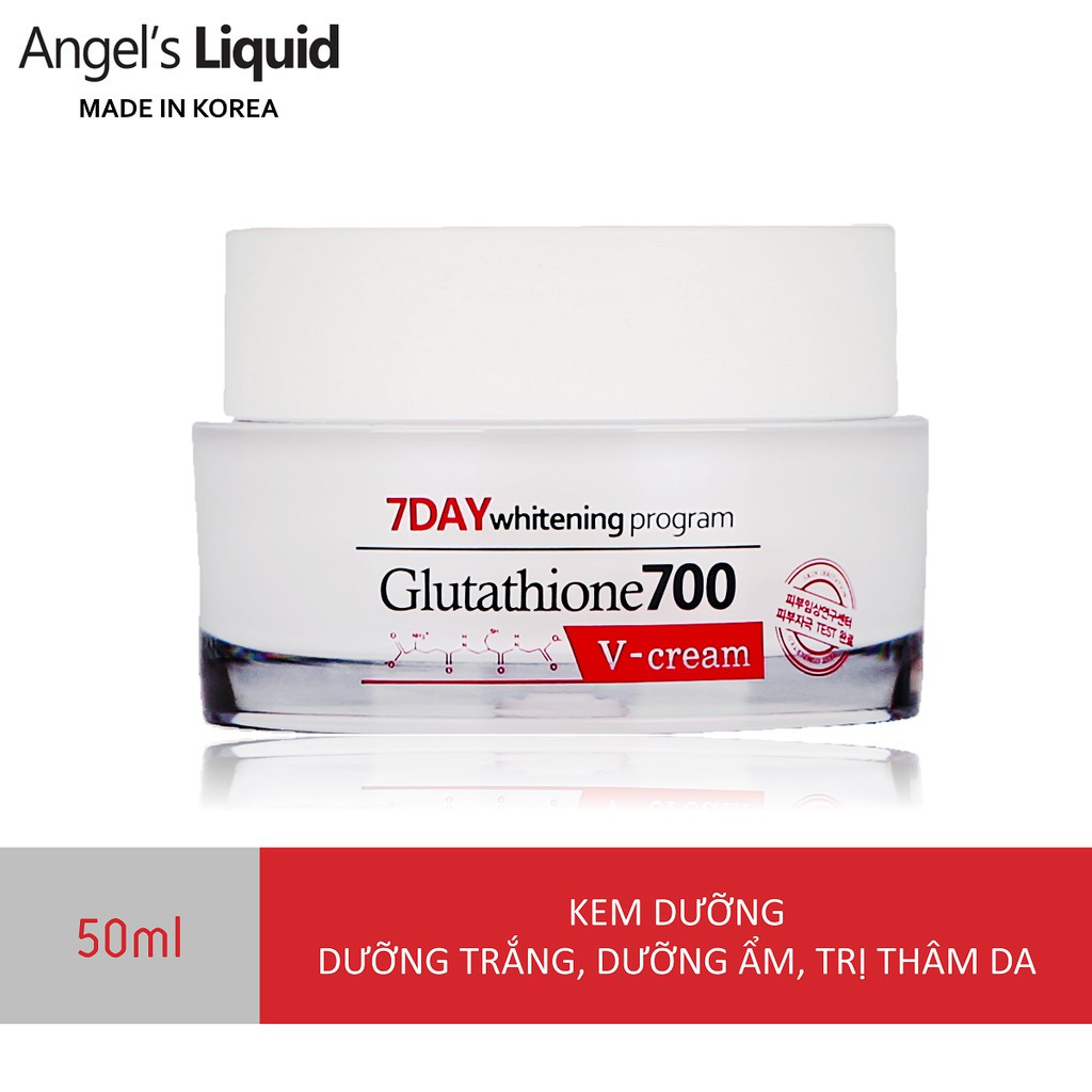 Combo Nước Thần, Serum, Kem Dưỡng Angel's Liquid Whitening Program Glutathione Dưỡng Trắng, Dưỡng Ẩm Cho Da