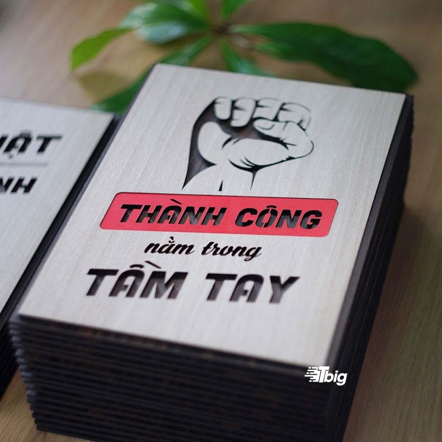 Tranh gỗ tạo động lực trang trí văn phòng làm việc với nhiều câu slogan truyền cảm hứng cực mạnh size 40x55cm