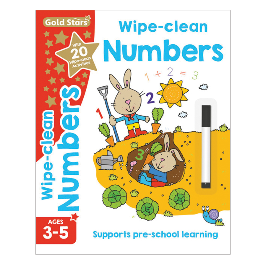 Gold Stars - Wipe - Clean Numbers Ages 3-5