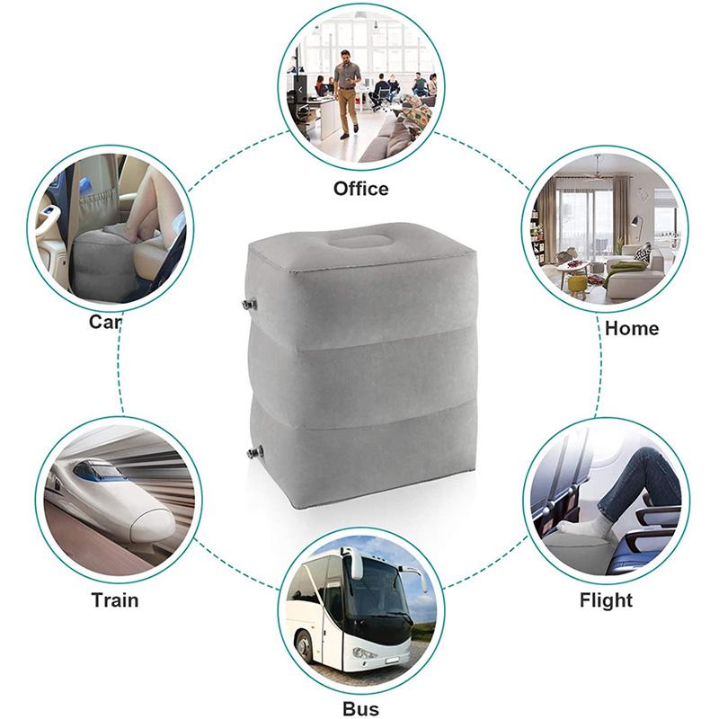 Nhựa PVC Túi Ngủ Chân Gối Trẻ Em Máy Bay Giấc Ngủ Xe Giường Nằm Chiều Cao Trưởng Thành Bay Ngủ Nghỉ Ngơi Gối