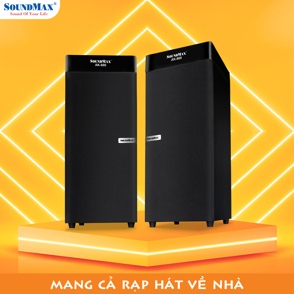 [Hàng Chính Hãng] Loa 2.0 SoundMax AK800 công suất lớn sử dụng đa phương tiện, có Karaoke, Bluetooth, sử dụng chất liệu cao cấp | AK-800 - Loa Nghe Nhạc
