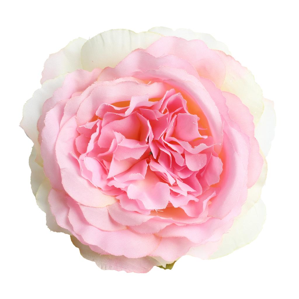 10 Pieces Artificial Silk Rose Flower Head Home Wedding Decor Champagne