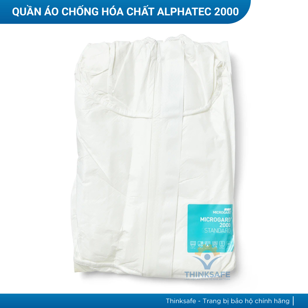 Quần áo phòng dịch AlphaTec 2000, chống hóa chất, chống tia bắn giọt bắn, chống lây nhiễm, bảo hộ lao động cao cấp - Thinksafe