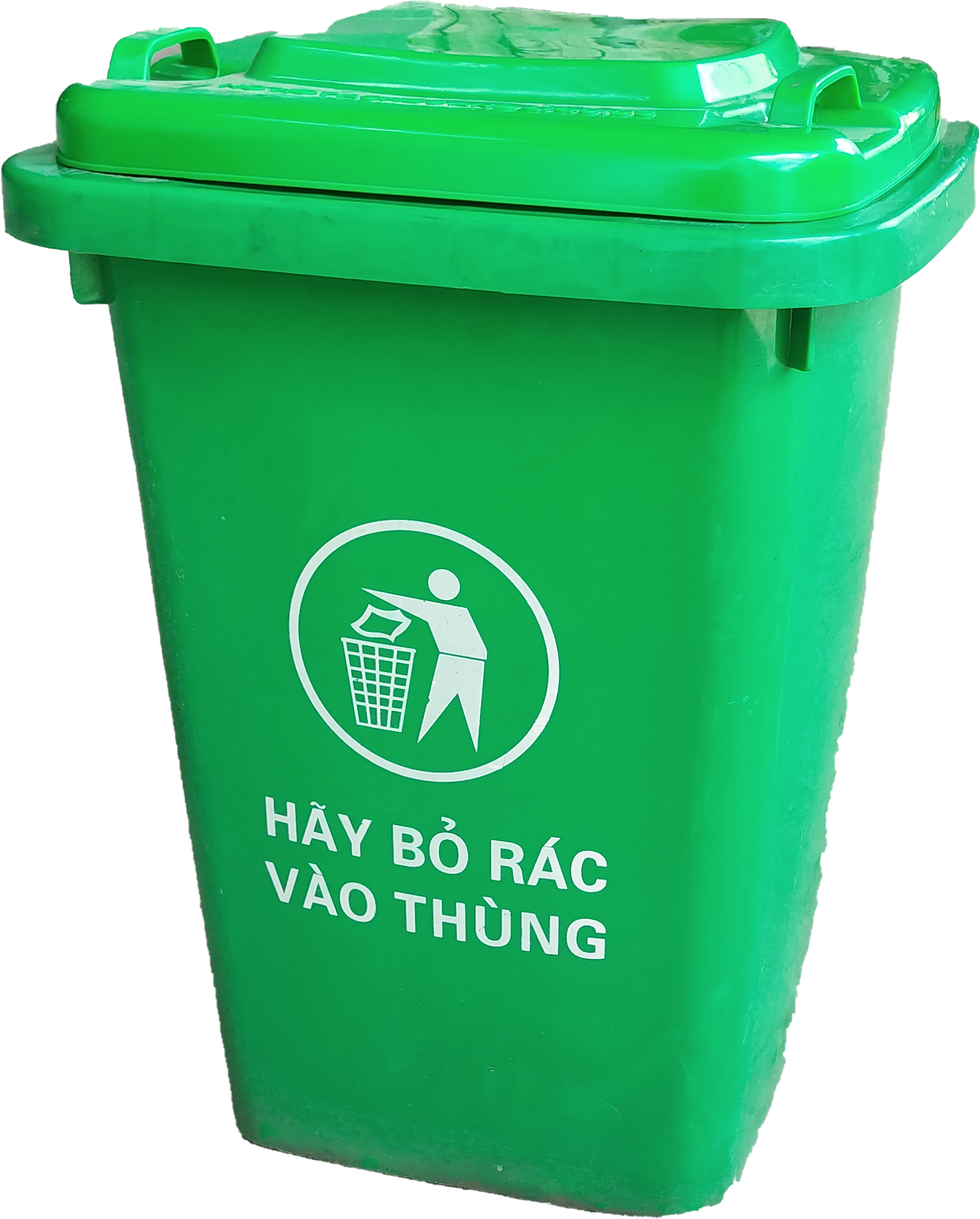 Thùng rác nhựa 60L Xanh- Thùng rác nhựa HDPE 60 lít xanh