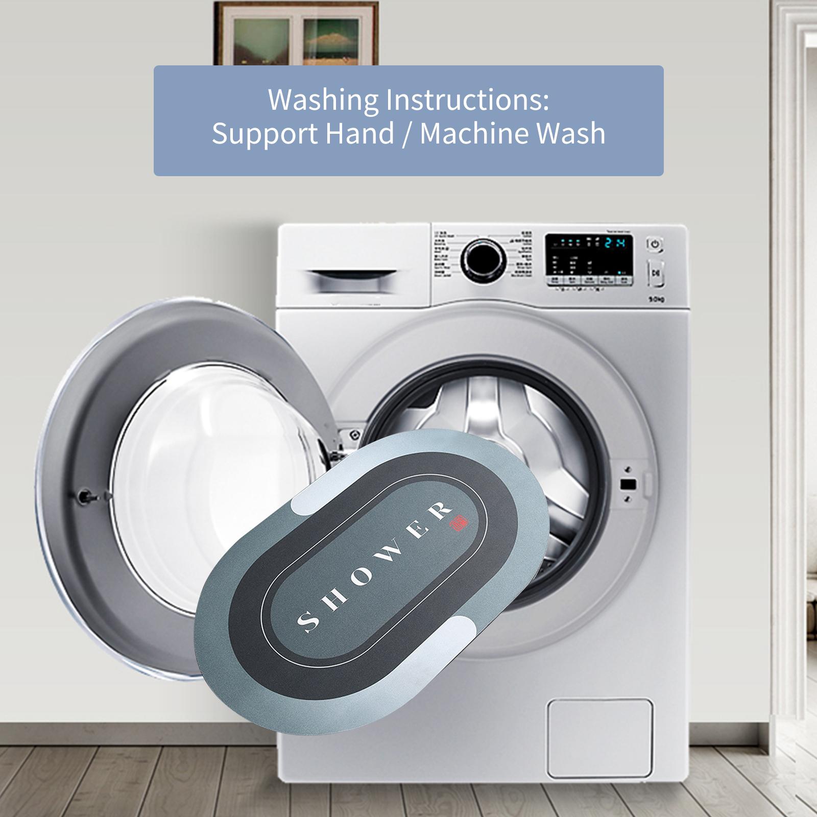 Tấm Lót Sàn Mềm Hình Bầu Dục Thấm Khô Nhanh Chống Trượt Có Thể Giặt Được
