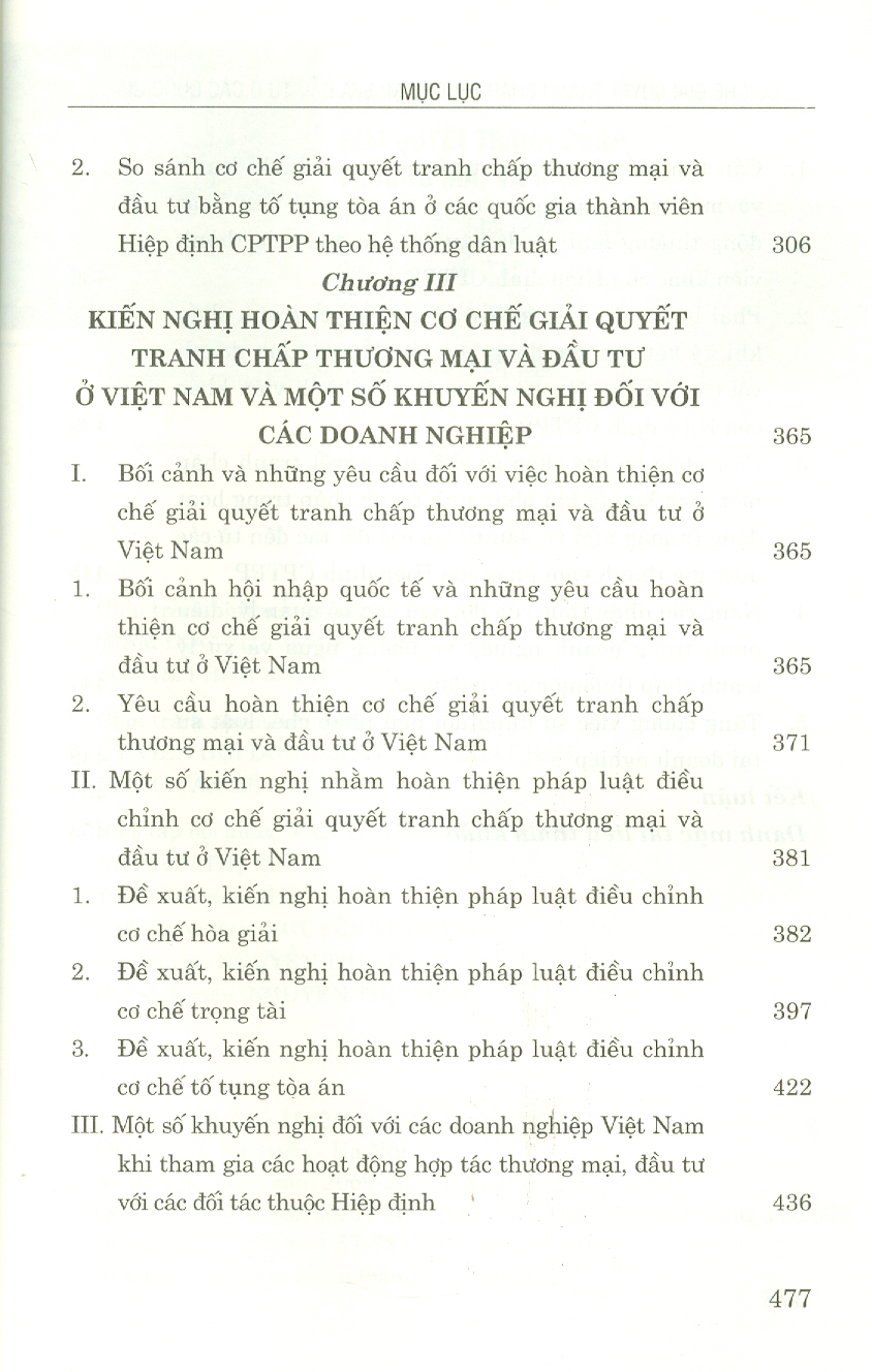 Cơ Chế Giải Quyết Tranh Chấp Thương Mại Và Đầu Tư Ở Các Nước Thành Viên Hiệp Định Đối Tác Toàn Diện Và Tiến Bộ Xuyên Thái Bình Dương (Sách chuyên khảo)