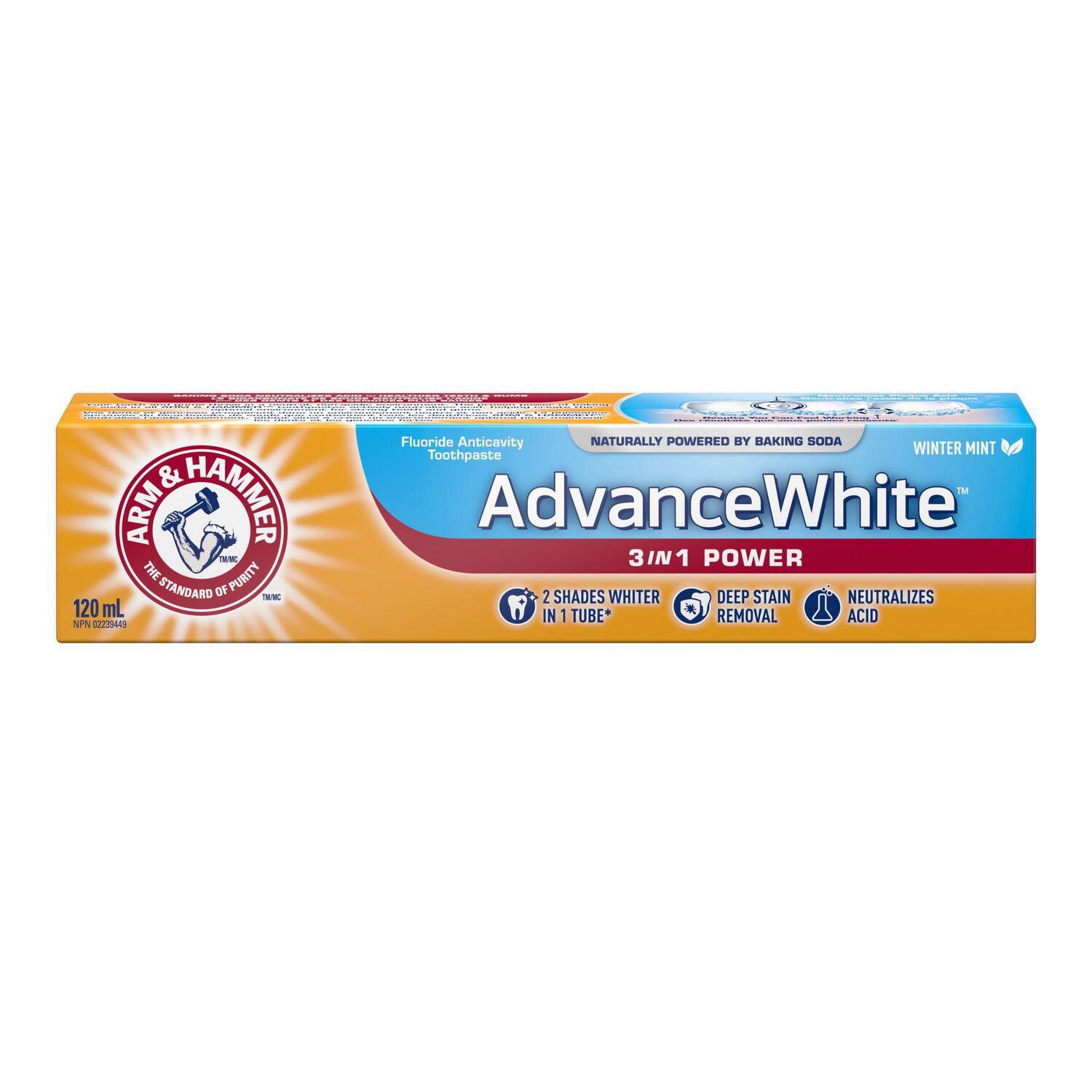 Kem Đánh Răng Arm &amp; Hammer Advance White 3 trong 1