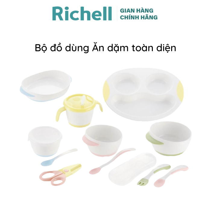 Bộ đồ dùng ăn dặm toàn diện TLI Richell Nhật Bản | Baby