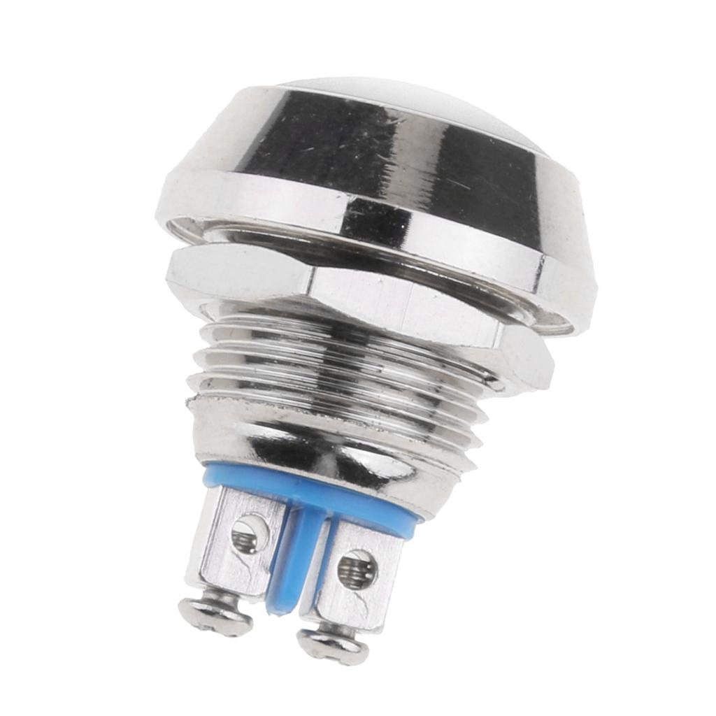 Nút Kim Loại Tròn 12 Mm SPST Nút ấn Tạm Thời 1NO P67 Không Thấm Nước