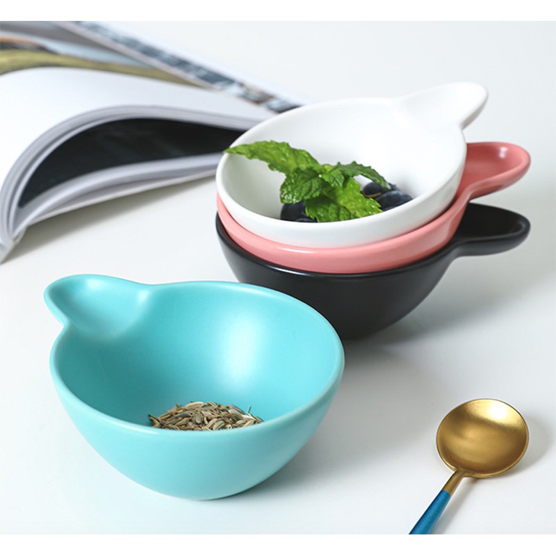 Bát sứ tròn tay cầm đơn sâu lòng - 12cm