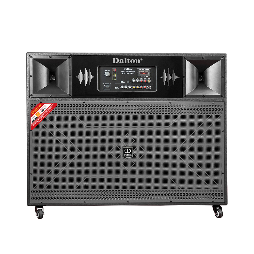 Loa karaoke công suất lớn 3000W, Dalton TS-18A8000 Bass loa 18 inches x 2, hệ thống 4 loa 2 đường tiếng, tặng kèm 2 micro không dây sóng UHF- Bảo hành loa12 tháng. HÀNG CHÍNH HÃNG