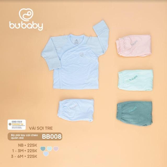 Bộ Dài Tay Cài Chéo BU Baby Trơn BB008