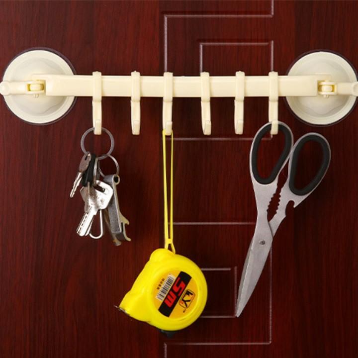 Combo 3 móc treo đồ hút chân không nhà bếp, nhà tắm đa năng nhựa PP