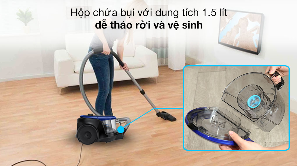 Máy hút bụi dạng hộp Samsung VC18M2120SB/SV - Hàng Chính Hãng