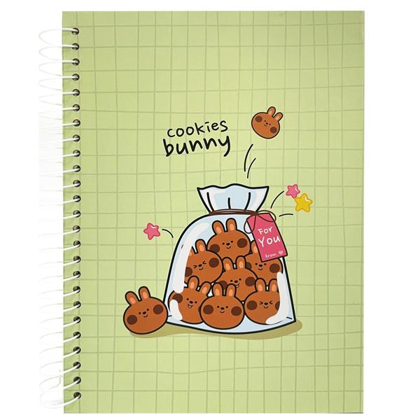 Sổ Lò Xo Teen Bunny - Ô Vuông 80gsm - The Sun 02 - Màu Xanh Lá