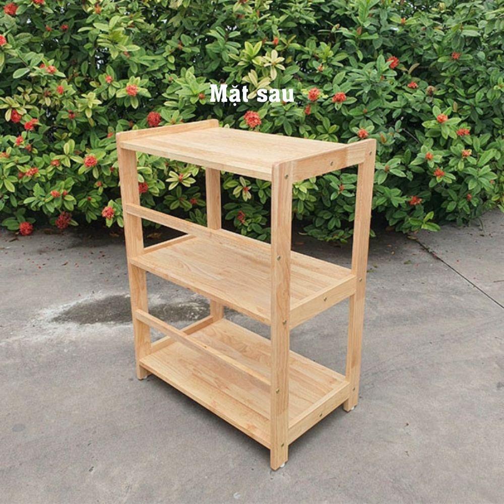 Kệ lò vi sóng 2 tầng 3 tầng 4 tầng cao cấp bằng gỗ cao su Kệ đựng đồ dùng nhà bếp đa năng