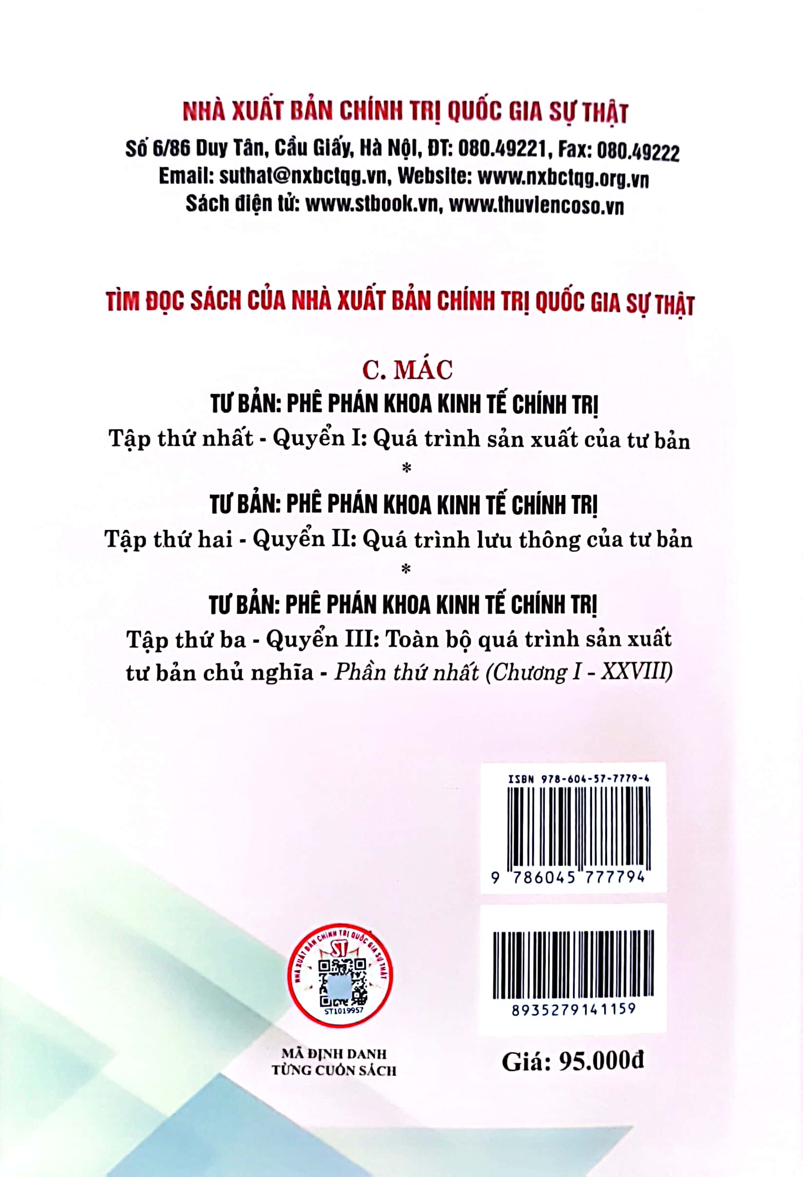 Vấn đề của kinh tế đương đại - góc nhìn từ Tư bản luận. T-H-T' =&gt; H-T'-H' (Sách chuyên khảo)