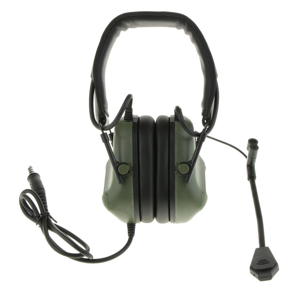 Headset Hunting Communication Headphone No Noise Reduction Green