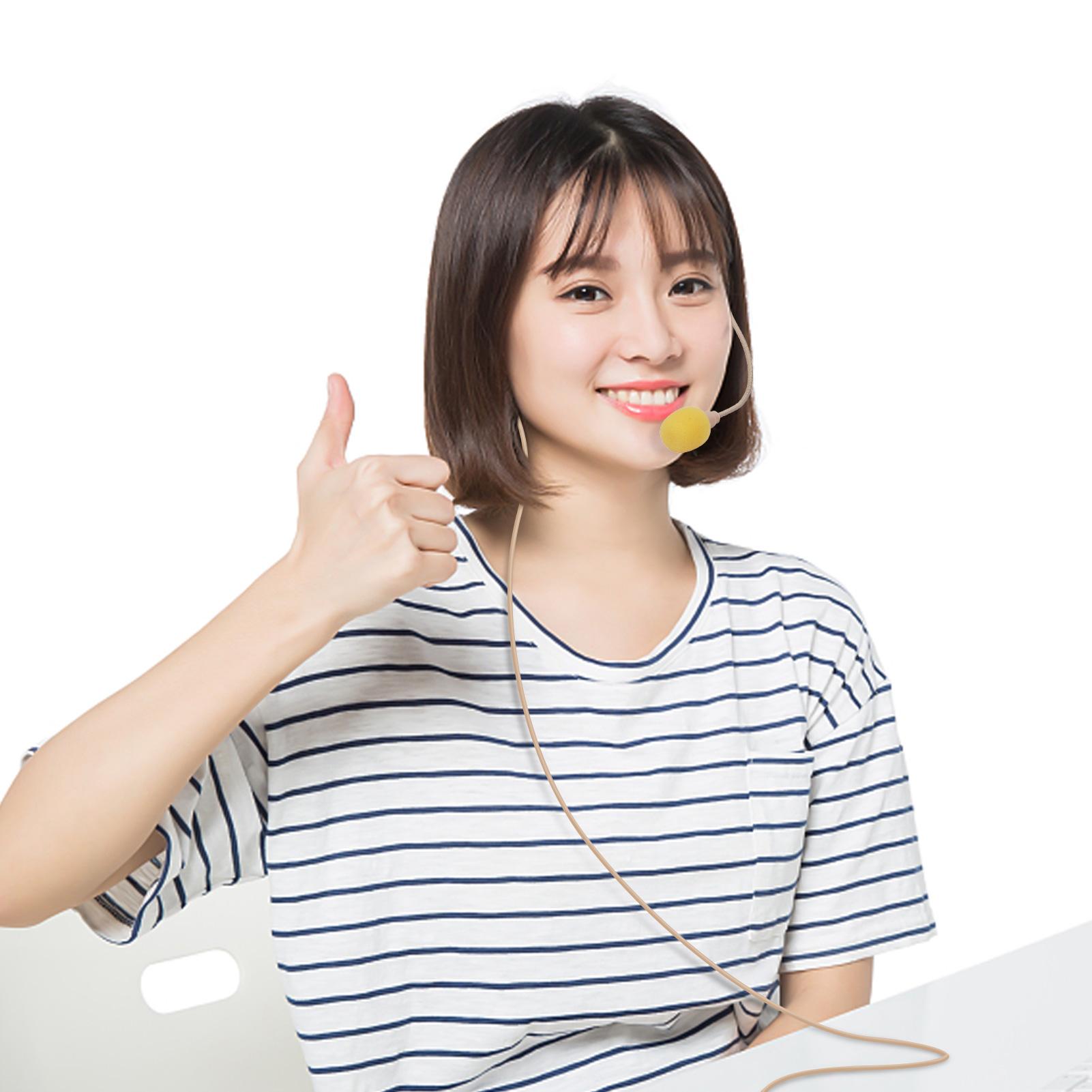 Tai nghe chất lượng tốt Micrô tụ điện Mic 3,5 mm Giao diện góc phải cho Máy phát Bodypack không dây